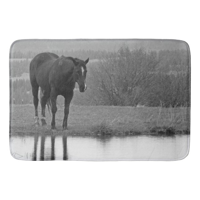 Alfombrilla De Baño Reflectionz silenciosa ~ Bathmat de caballo (Anverso)