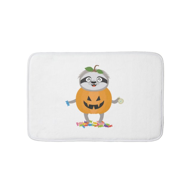 Alfombrilla De Baño Regalo de disfraces de calabaza para Halloween (Anverso)