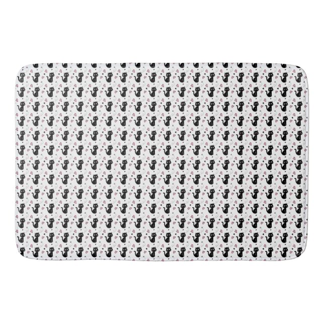 Alfombrilla De Baño Regalo de gato | Fondo transparente del patrón de  (Anverso)
