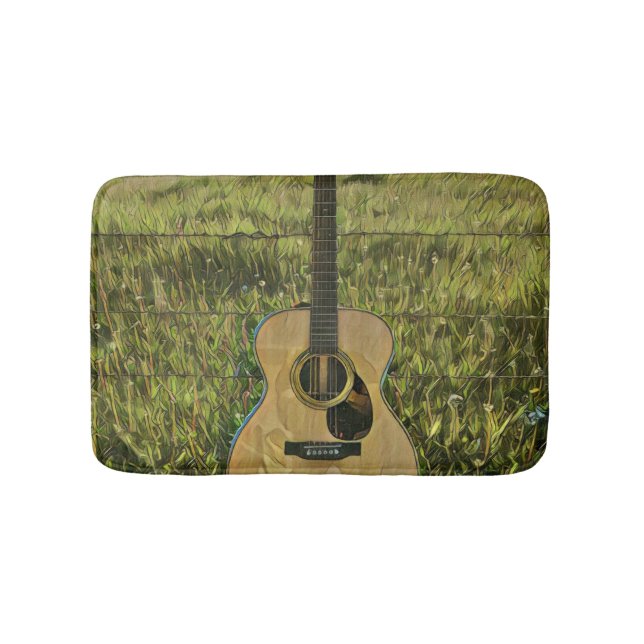 Alfombrilla De Baño Regalo de guitarra acústica (Anverso)