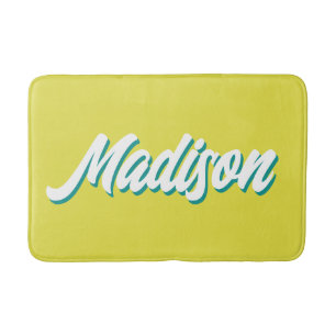 Alfombrilla De Baño Regalo Personalizado Retro Groovy Nombre Personali