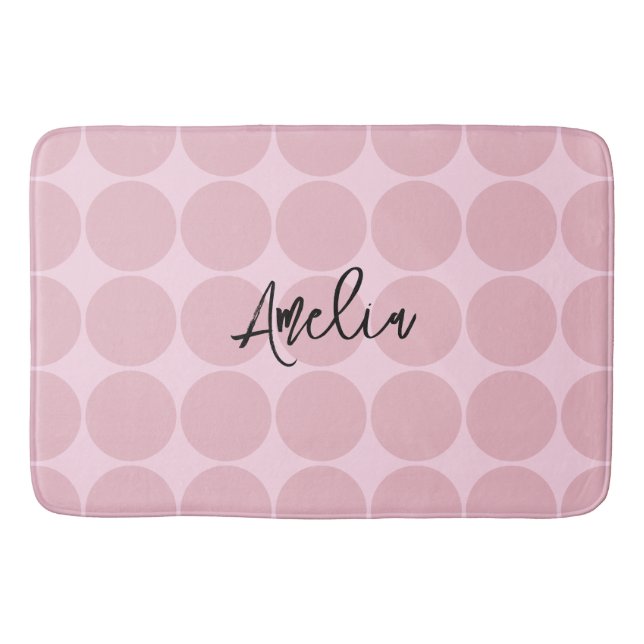 Alfombrilla De Baño Regalos personalizados de Coquette Girly Rosa (Anverso)