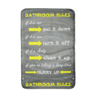 Reglas del cuarto de baño de la diversión