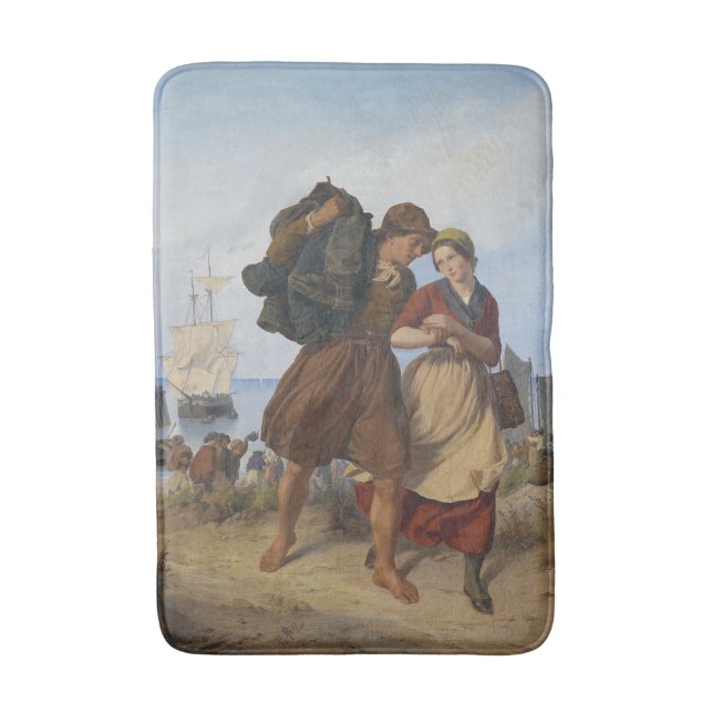 Alfombrilla De Baño Regreso del pescador (por Rudolf Jordan) (Frente vertical)