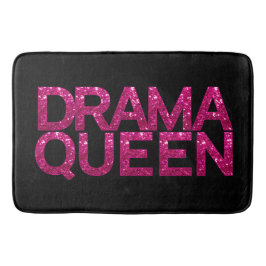Alfombrilla De Baño Reina del drama rosa gliter 
