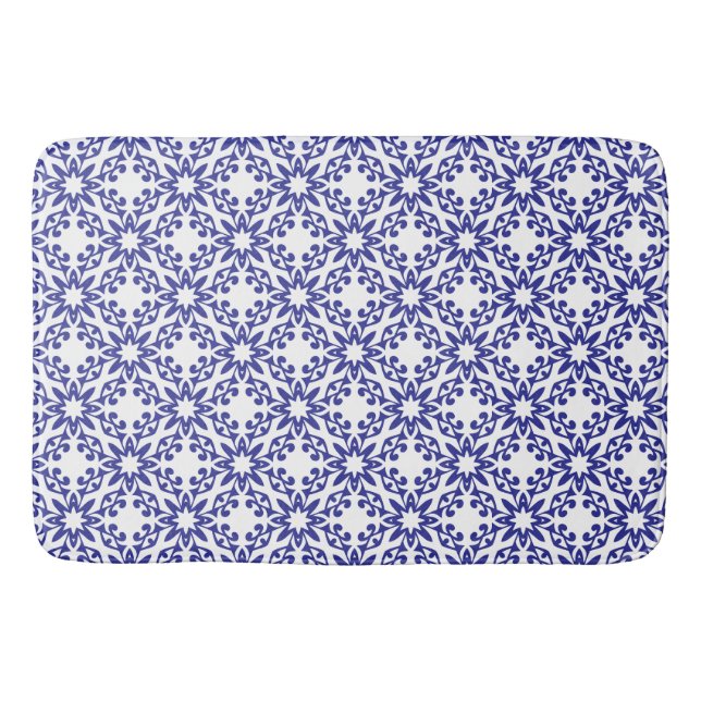 Alfombrilla De Baño Rejilla Azul Real (Anverso)