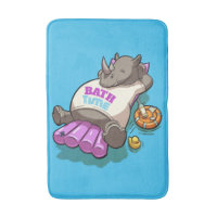 Relajado Rhino Bath Time Funny Cartoon Character