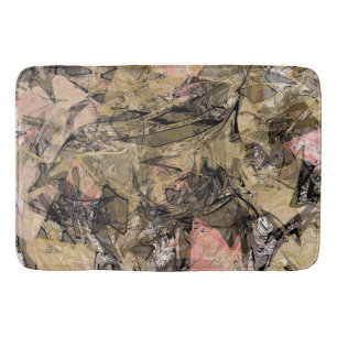 Alfombrilla De Baño Remolino de mármol abstracto rosa dorado negro mod