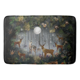 Alfombrilla De Baño Renos Adorables De Noche