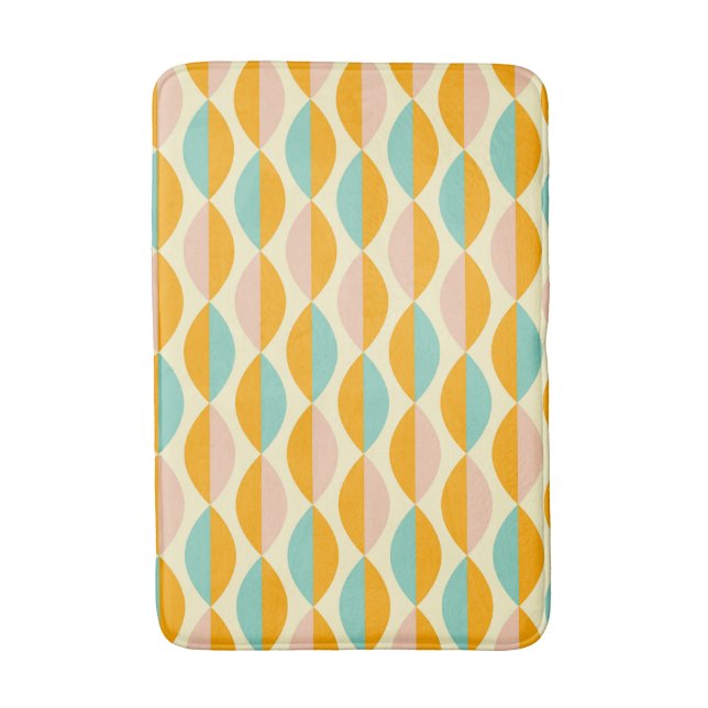 Alfombrilla De Baño Repeating geometric pattern in beige background (Frente vertical)