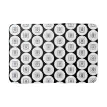 Repeating Logo or Image Pattern Branding Bath Mat