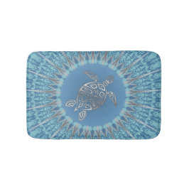 Alfombrilla De Baño "Resplandor de Tortuga de Plata" | Mandala Tropica