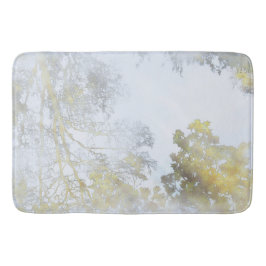 Alfombrilla De Baño Resplandor dorado de hoja ancha