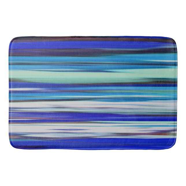 Alfombrilla De Baño Resumen #2: Azul borroso (Anverso)