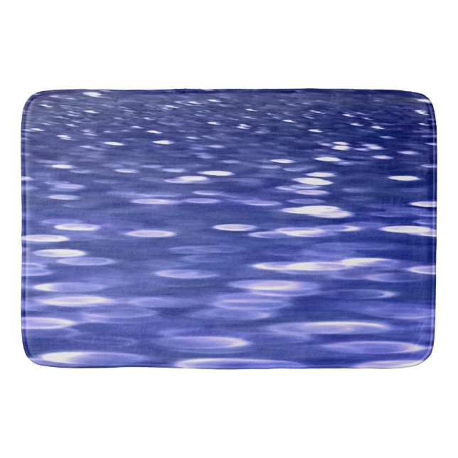 Alfombrilla De Baño Resumen #3: Brillo azul (Anverso)