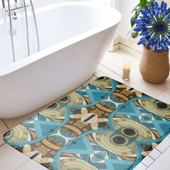 Alfombrilla De Baño Resumen Arte Deco inspirado por cubistas 1 (Subido por el creador)