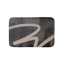 Alfombrilla De Baño Resumen artístico moderno de Brown