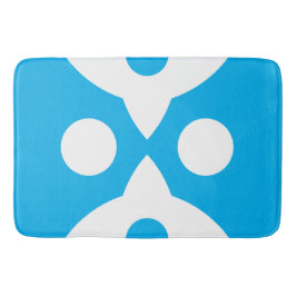 Alfombrilla De Baño Resumen Aves Negrita Diseño Simple Cielo Azul