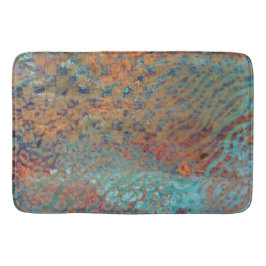 Alfombrilla De Baño Resumen Azul Mezcla De Animales Y Piel De Cebra