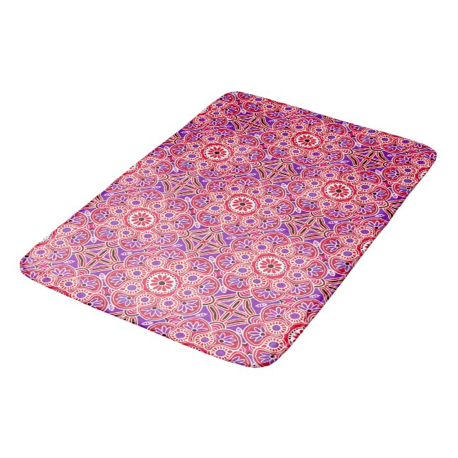 Alfombrilla De Baño Resumen bohemio rojo de Bath Mat (Angular)