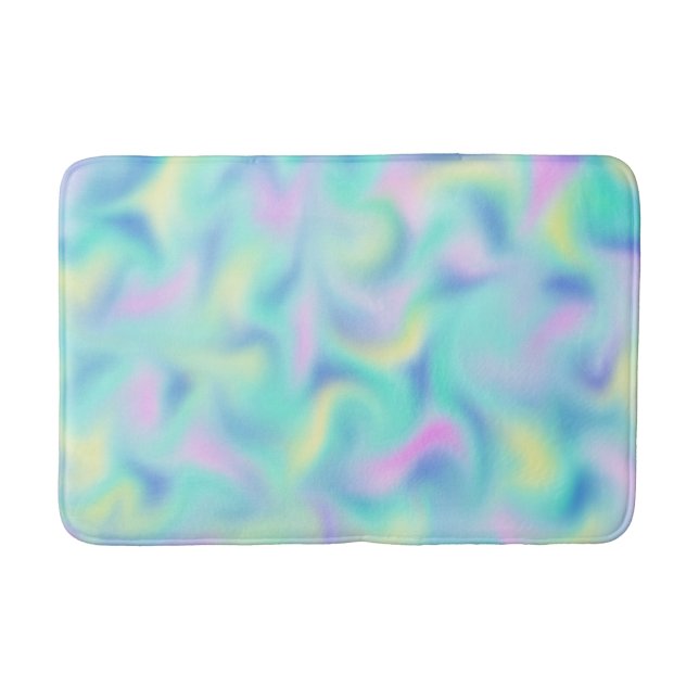 Alfombrilla De Baño Resumen Bonito Pastel Swirls (Anverso)