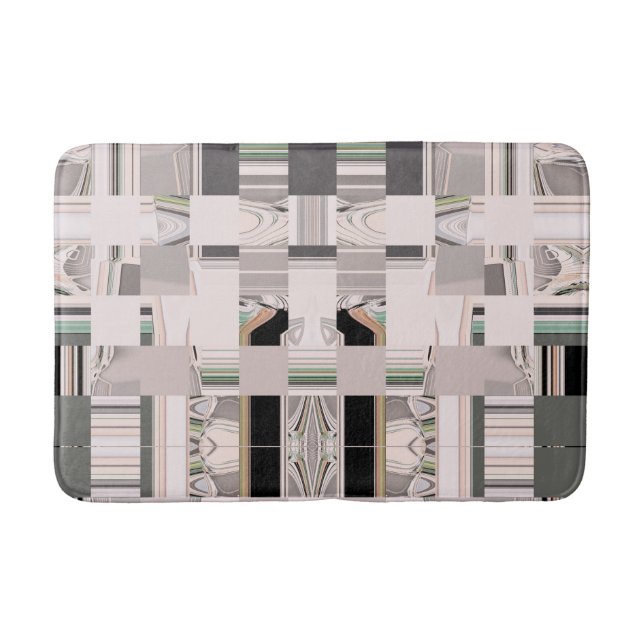 Alfombrilla De Baño Resumen de arte en mosaico (Anverso)