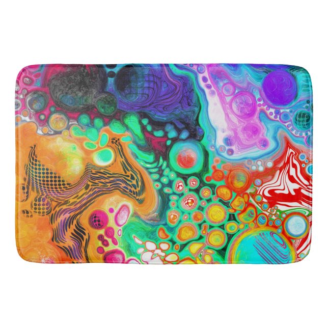 Alfombrilla De Baño Resumen de arte fluido moderno