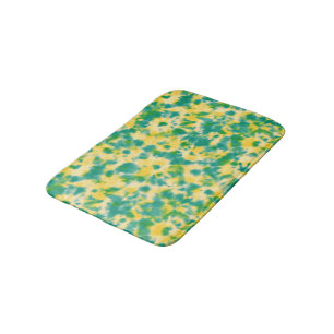 Alfombrilla De Baño Resumen de color de agua verde y amarillo tinte