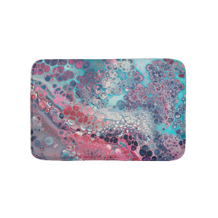 Alfombrilla De Baño Resumen de color de la turba acrílica de coral y A