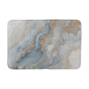 Alfombrilla De Baño Resumen de Dusty Blue Gray Tan Beige