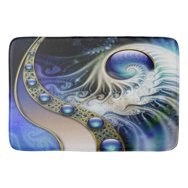 Alfombrilla De Baño Resumen de fantasía fractal (Anverso)