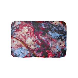 Alfombrilla De Baño Resumen de Geode Crystal Agate Rojo