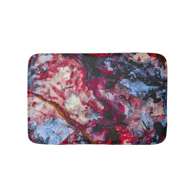 Alfombrilla De Baño Resumen de Geode Crystal Agate Rojo (Anverso)