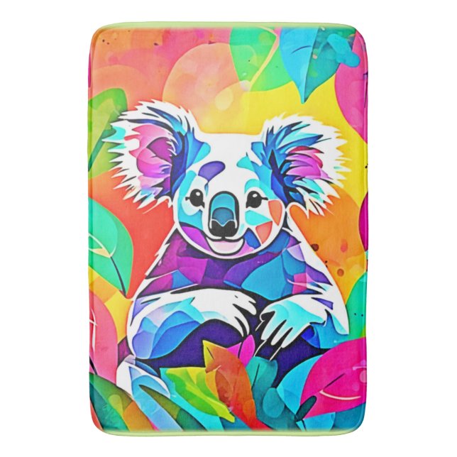 Alfombrilla De Baño Resumen de Koala Design (Frente vertical)