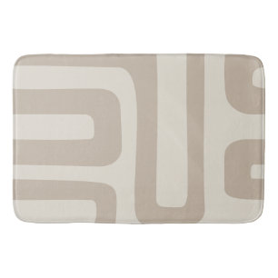 Alfombrilla De Baño Resumen de marfil y beige de Bath Mat