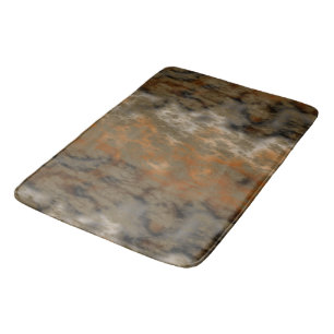 Alfombrilla De Baño Resumen de mármol de bronce y cobre
