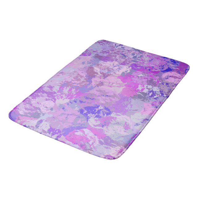 Alfombrilla De Baño Resumen de moda Camo Pink Purple Blue (Angular)