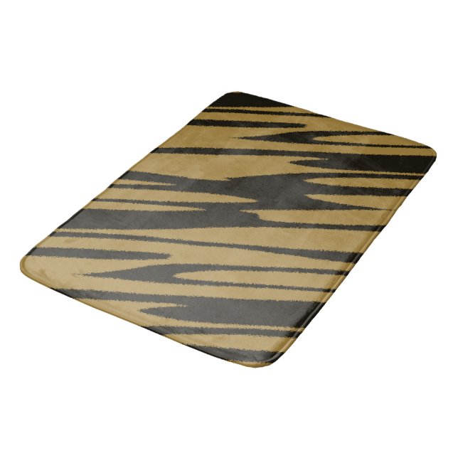 Alfombrilla De Baño Resumen de negro y oro (Angular)