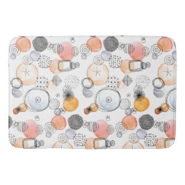 Alfombrilla De Baño Resumen de patrón de Bonito corto rosa y azul