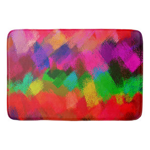 Alfombrilla De Baño Resumen de pintura colorida #3