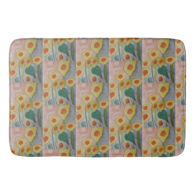 Alfombrilla De Baño Resumen de Sunflowers Bath Mat (Anverso)