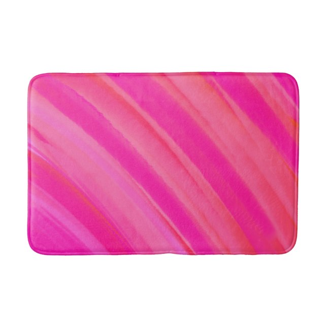 Alfombrilla De Baño Resumen De Swirl Rosa (Anverso)
