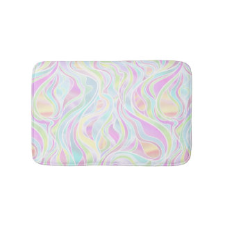 Alfombrilla De Baño Resumen de Vidrio Manchado Psicodelic Pastel