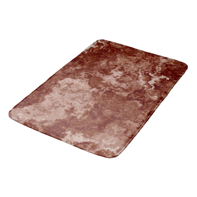 Alfombrilla De Baño Resumen del Mármol Rojo Rusty (Angular)