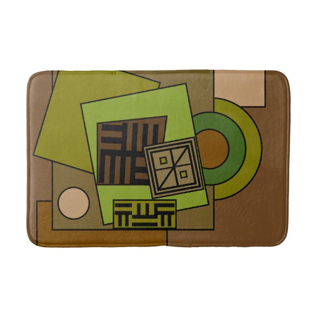 Alfombrilla De Baño Resumen del patrón geométrico moderno (Anverso)