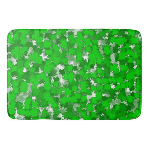 Alfombrilla De Baño Resumen Diseño de Arte Diseño Folleto Verde