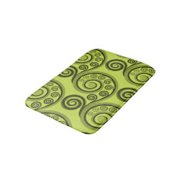 Alfombrilla De Baño Resumen El Fern Lime-Green deja la Mat Bath