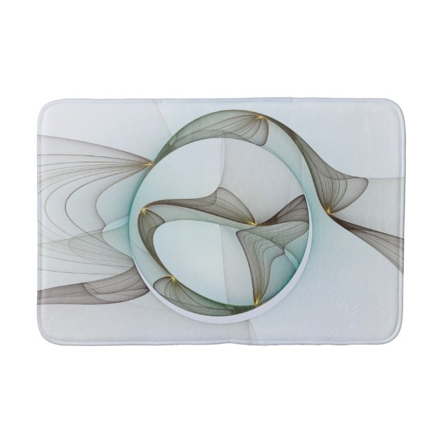 Alfombrilla De Baño Resumen Elegancia dorada turquesa moderna (Anverso)