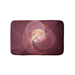 Alfombrilla De Baño Resumen Elegante Vino Moderno Arte Fractal Rojo