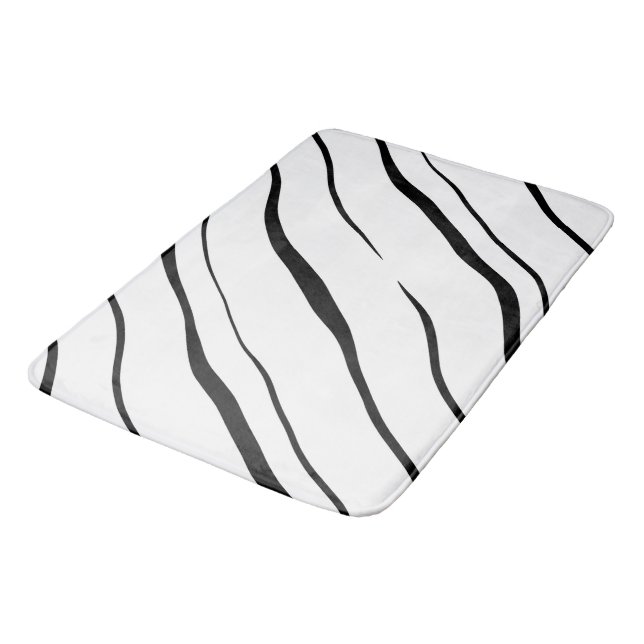 Alfombrilla De Baño Resumen en blanco y negro (Angular)